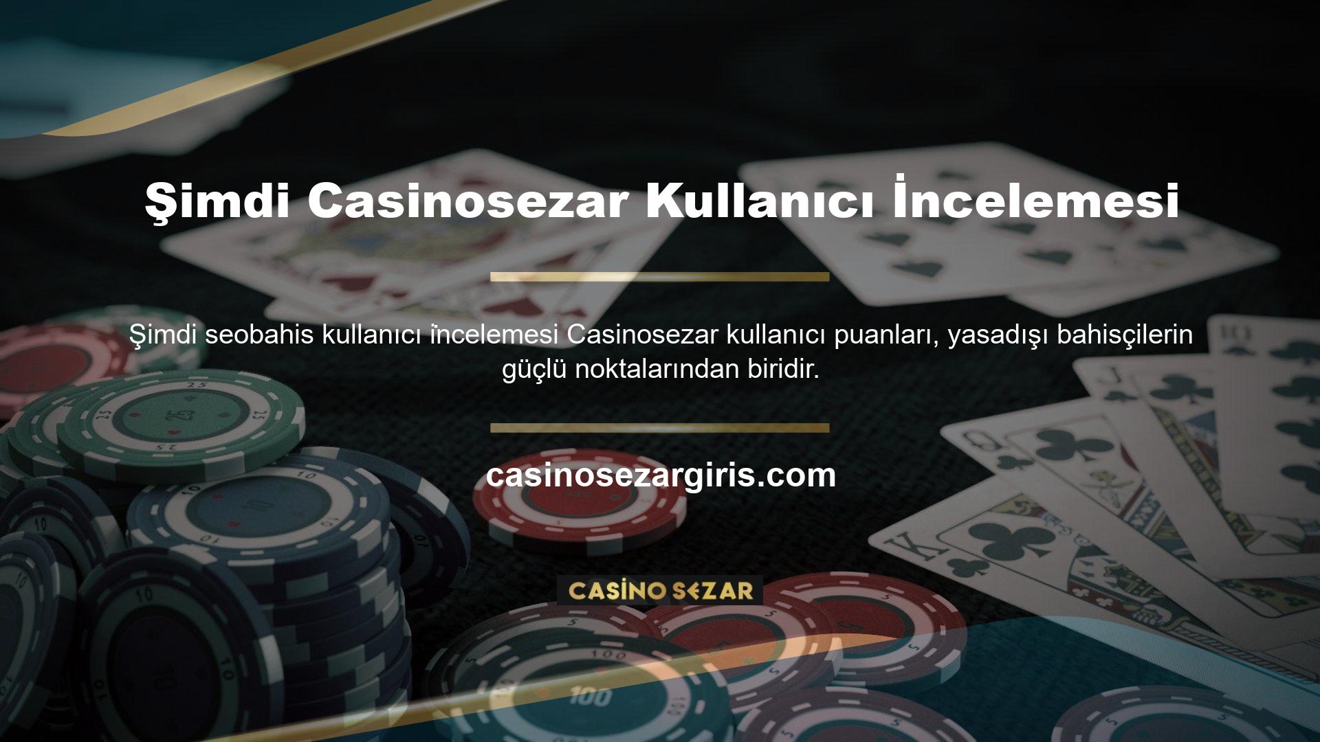Casinosezar ailesi müşteri merkezlidir ve programını müşteri memnuniyeti üzerine inşa eder, kullanıcı incelemelerinde görülen hem olumlu yönler hem de nüanslar ile kullanıcıları bonuslar ve yüksek ilgi ile memnun eder