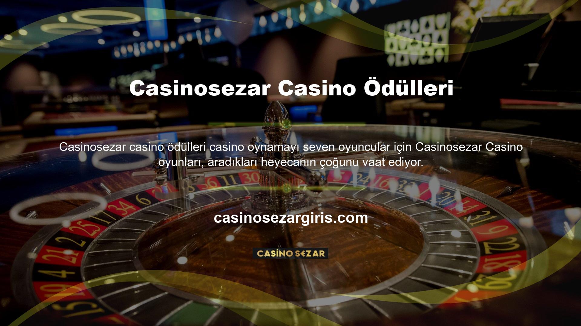 Menü aniden Las Vegas'ta olduğunuzu hissettiriyor ve casino mekanının tasarımı oldukça aşırı